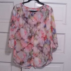 Liz Claiborne, floral size medium blouse .